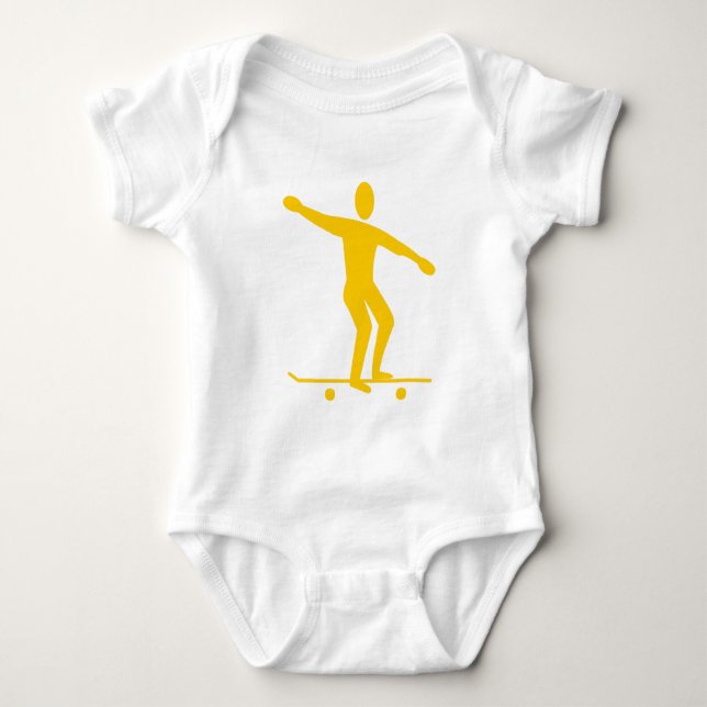 Body Para Bebé Patineta - Ámbar (Anverso)