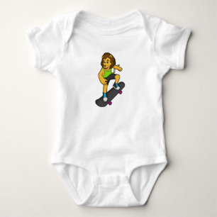 Body Para Bebé Patineta de esquí de león