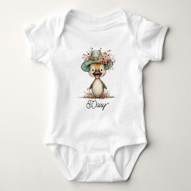 Body Para Bebé Patito adorable (Anverso)