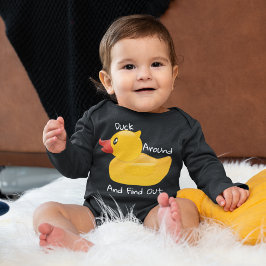 Body Para Bebé Pato Alrededor Y Descubre Pato De Goma Divertido N