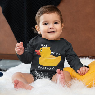 Body Para Bebé Pato Alrededor Y Descubre Pato De Goma Divertido N