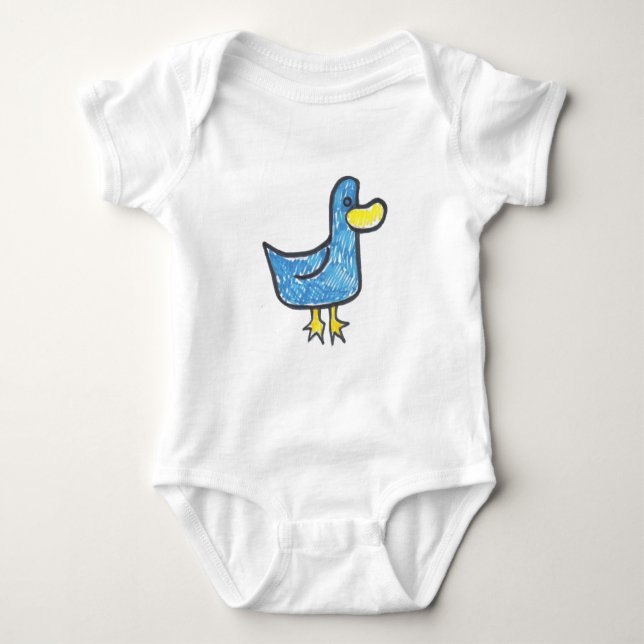 Body Para Bebé Pato azul que es Quacktastic (Anverso)