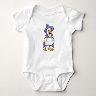 Body Para Bebé Pato como bruja con Gorra