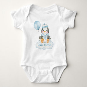 Body Para Bebé Pato de dibujos animados bebé azul y nube personal