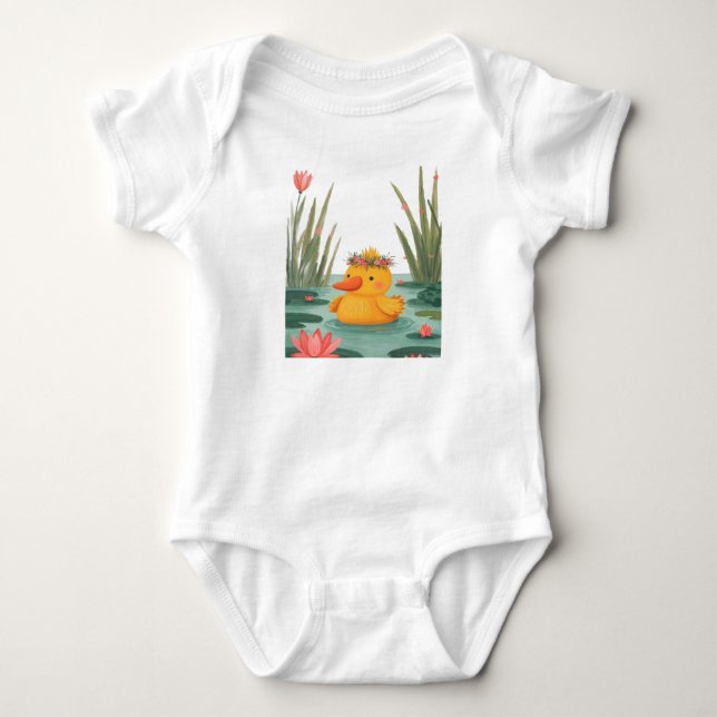Body Para Bebé Pato de Folk Escandinavo (Anverso)
