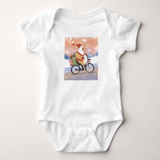 Body Para Bebé Pato feliz navidad (Anverso)