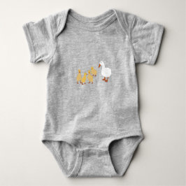 Body Para Bebé Pato materno y pollos para bebés