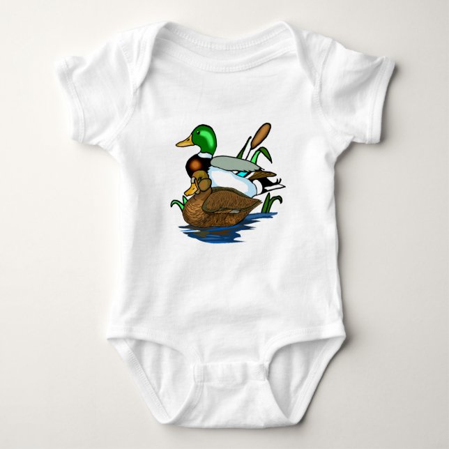 Body Para Bebé Patos mallard (Anverso)
