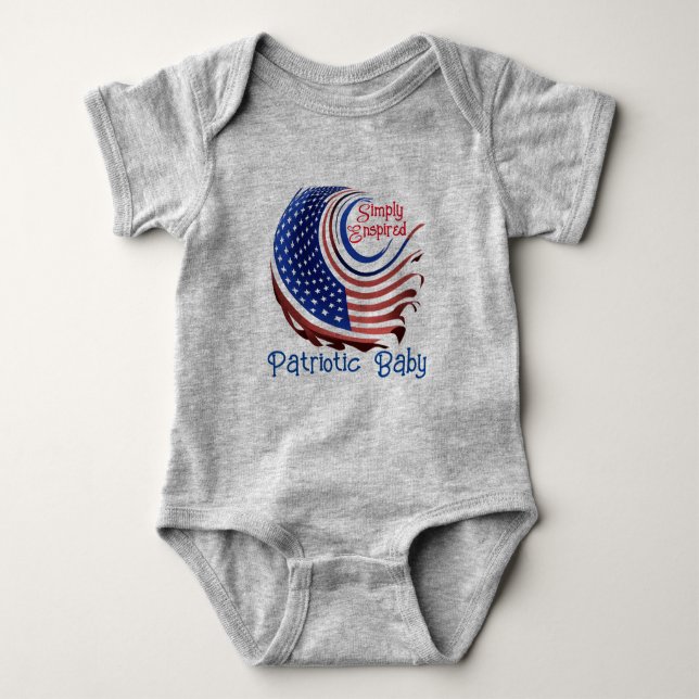 Body Para Bebé "Patriot Baby" es una simple ilustración: (Anverso)