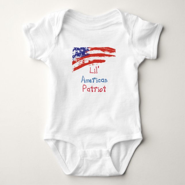 Body Para Bebé Patriota del americano de Lil (Anverso)