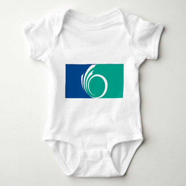 Body Para Bebé Patriotic baby bodysuit with flag of Ottawa (Anverso)