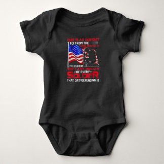 Body Para Bebé Patriotic Military Veteran T-Shirt