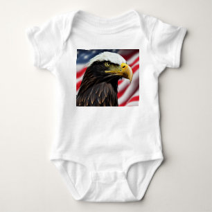 Body Para Bebé Patriótico/Águila/Americano/EE. UU. 