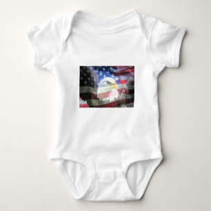 Body Para Bebé Patriotismo nacional americano. La bandera y el