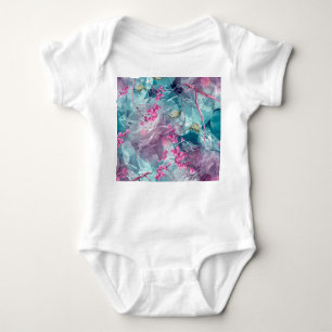 Body Para Bebé Patrón de color de agua de la rama de nacimiento