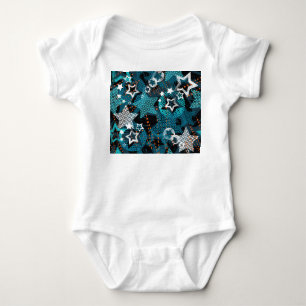Body Para Bebé Patrón de estrella de Grunge, diseño infantil jugu