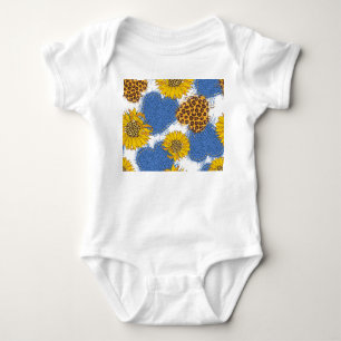 Body Para Bebé Patrón de girasoles leopardos de los corazones de