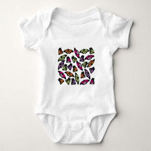 Body Para Bebé Patrón de mariposas coloridas
