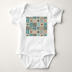 Body Para Bebé Patrón de mosaico vintage clásico