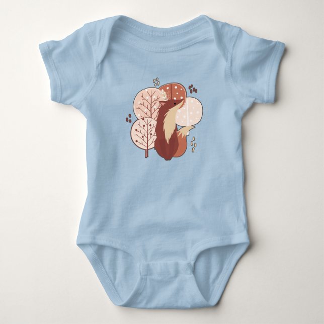 Body Para Bebé Patrón de nativos indígenas de la tribu Woodland S (Anverso)