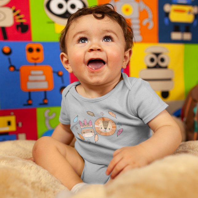 Body Para Bebé Patrón de nativos indígenas de la tribu Woodland S (Subido por el creador)