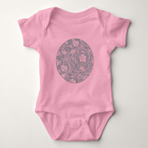 Body Para Bebé Patrón de uva William Morris turquesa