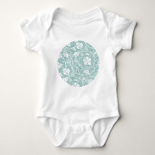 Body Para Bebé Patrón de uva William Morris Turquoise Verde azula