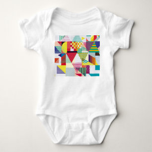 Body Para Bebé Patrón geométrico decorativo, abstracto y sin fisu
