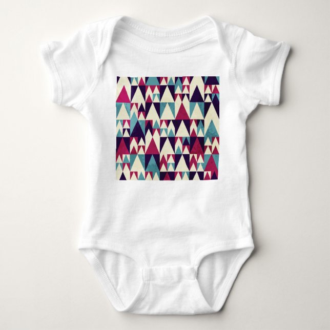 Body Para Bebé Patrón geométrico sin soldadura del triángulo retr (Anverso)
