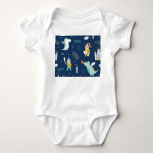 Body Para Bebé Patrón infantil del Castillo del Dragón Knight