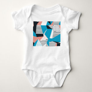 Body Para Bebé Patrón Memphis: Minimalista tendencia abstracta
