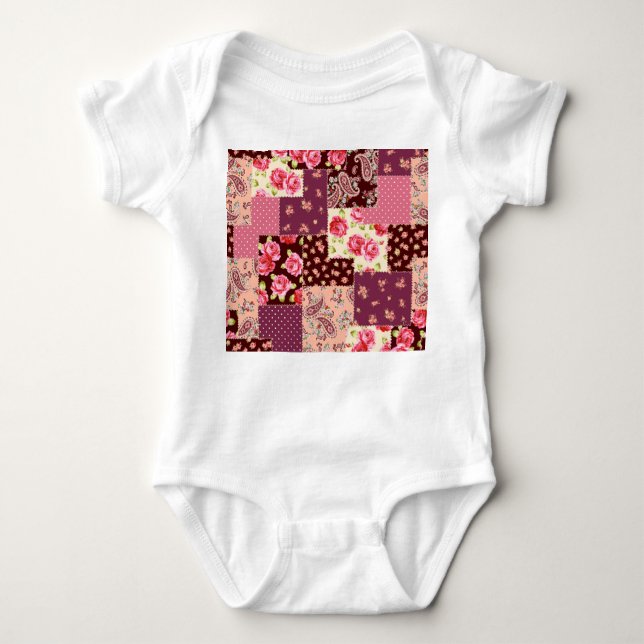 Body Para Bebé Patrón sin soldadura de trazo (Anverso)