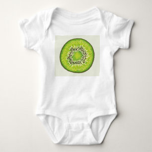 Body Para Bebé Patrón vintage de kiwi.