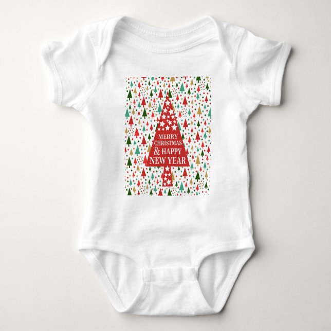 Body Para Bebé Patrones - árbol de navidad (Anverso)