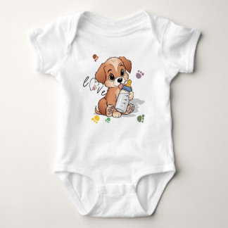 Body Para Bebé Paw Love Cute Puppy Dog