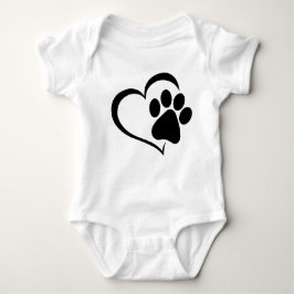 Body Para Bebé PawPrint con diseño de corazón