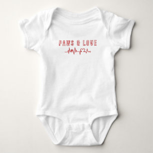 Body Para Bebé Paws and Love Cute Pet Lover Typography Animal lov