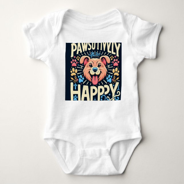 Body Para Bebé Pawsitive Happy (Anverso)