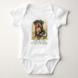 Body Para Bebé Pawtected by Rottweiler – Baby Bodysuit Gift