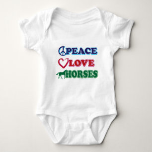Body Para Bebé Paz-amor-caballos