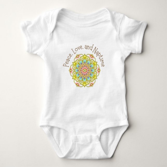 Body Para Bebé Paz, amor y Naptime Mandala Classic Todler (Anverso)