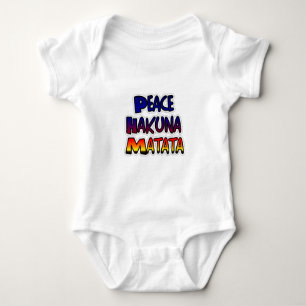 Body Para Bebé Paz Arte de Gradiente Hakuna Matata