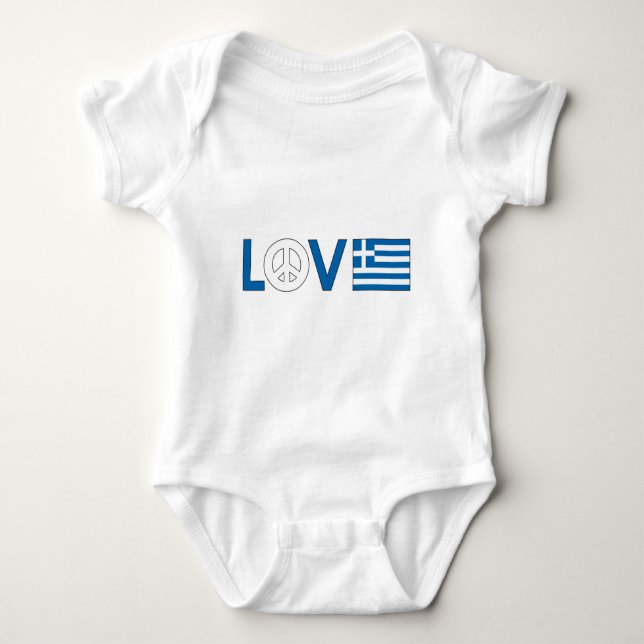 Body Para Bebé Paz Grecia del amor (Anverso)