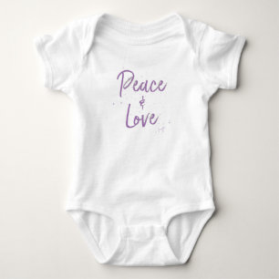 Body Para Bebé PAZ y amor morado
