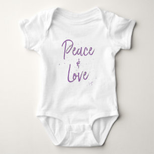 Body Para Bebé PAZ y amor morado