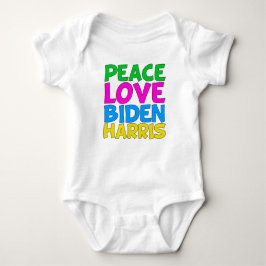 Body Para Bebé Peace Love Biden Harris
