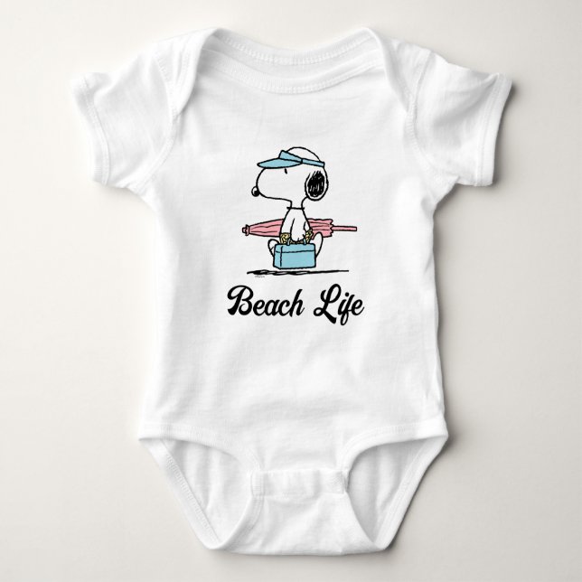 Body Para Bebé PEANUTS | Beach Bum Snoopy (Anverso)