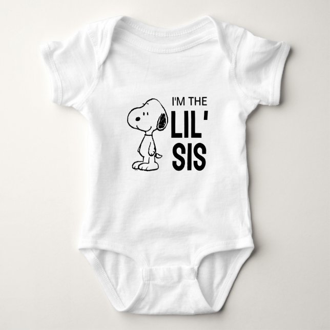 Body Para Bebé Peanuts Snoopy | Soy la Hermana Menor (Anverso)