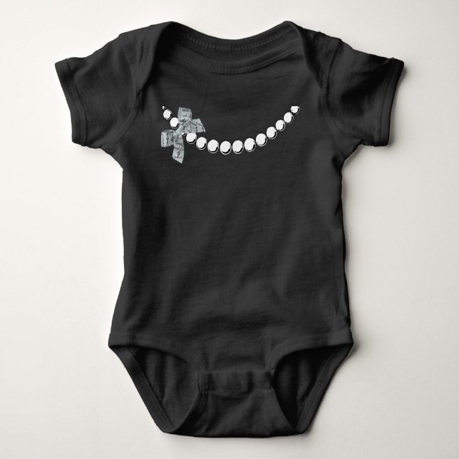 Body Para Bebé Pearl and Bow Baby Bodysuit (Anverso)