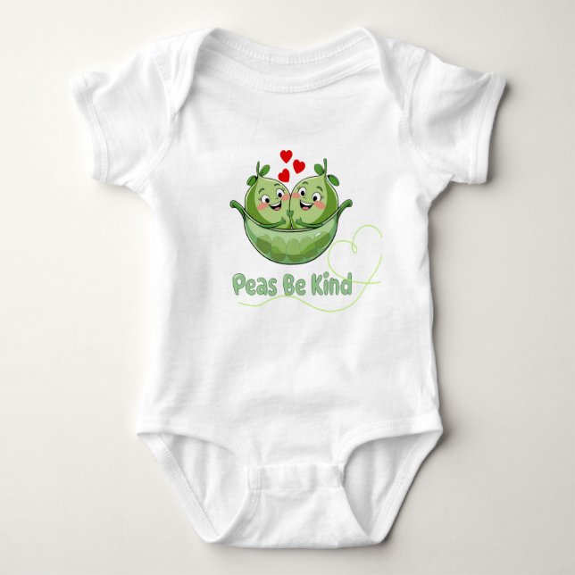 Body Para Bebé Peas be kind (Anverso)